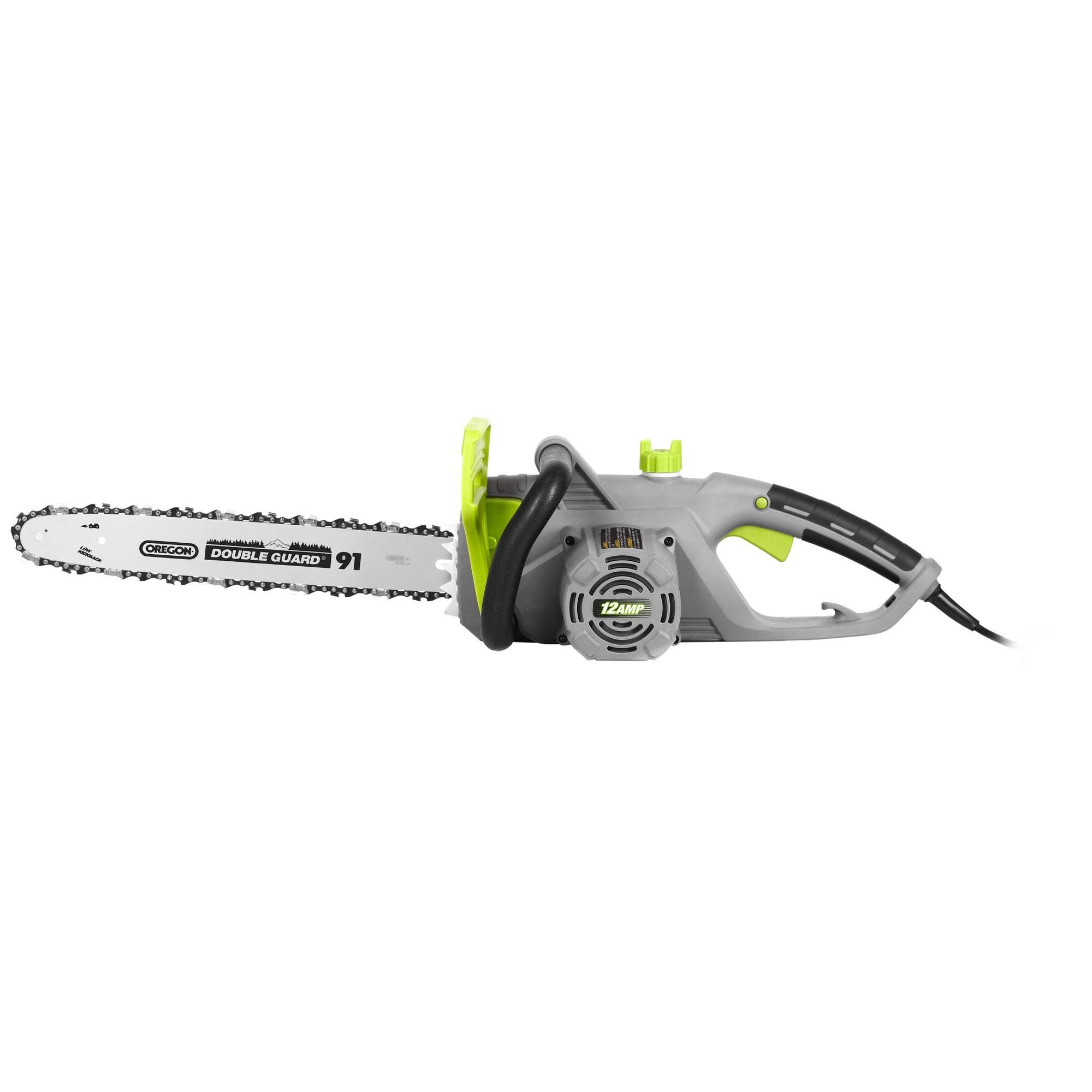 Earthwise Cs33016 Electric Chain Saw, 16-Inch, 12-Amp Corded, Green
