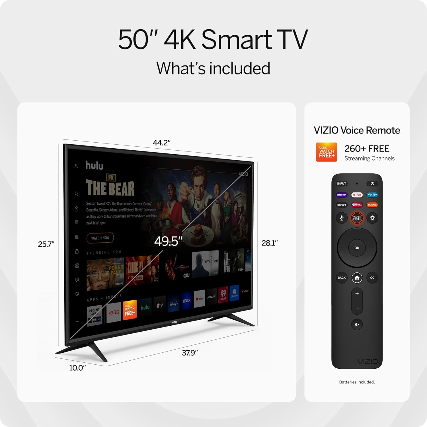 VIZIO 50" 4K UHD Smart TV & 5.1.4 Elevate Sound Bar Home Theater System