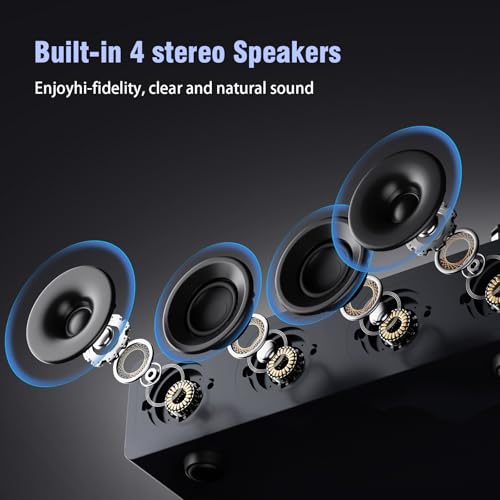 1 by ONE High Fidelity Record Player, All-in-One Turntable with Built in Speakers Phono Preamp, Magnetic AT-3600L Cartridge, RCA Output, Belt Drive 2-Speed, Piano Lacquer Grey