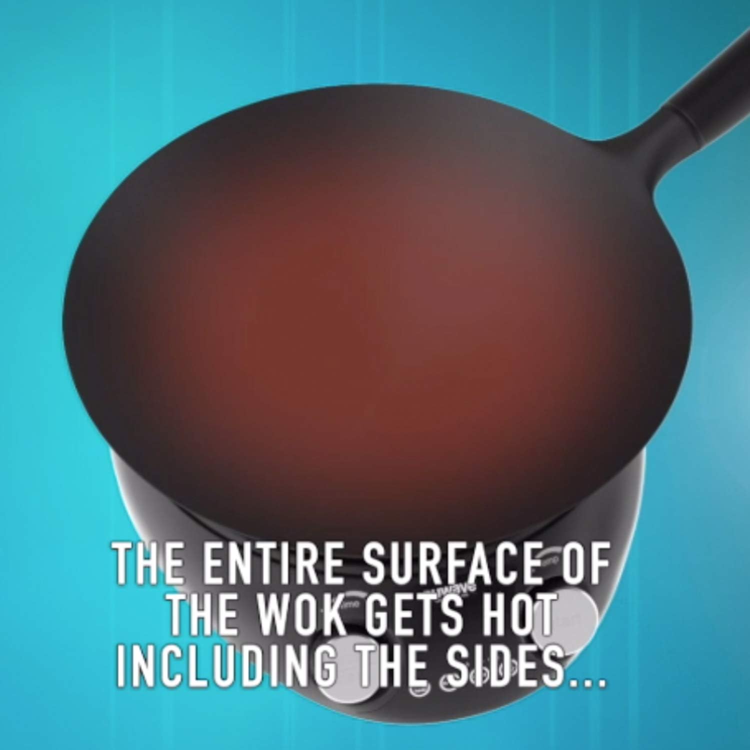 NUWAVE MOSAIC Induction Wok with 14-inch carbon steel wok with tempered glass lid; precision temperature control from 100F to 575F, Wattage control (600W, 900W & 1500W)