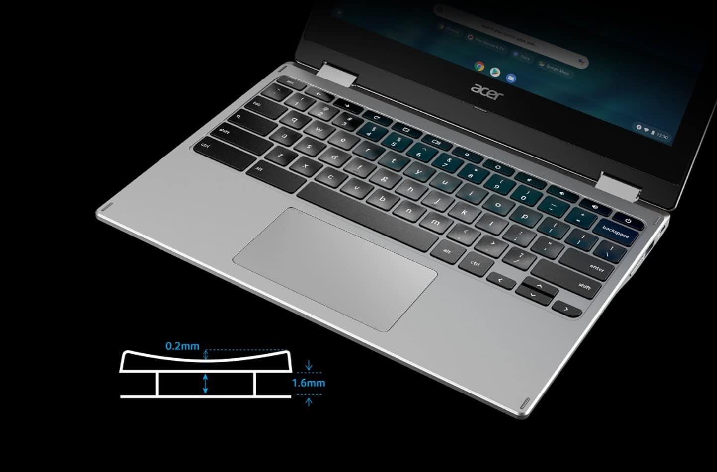 Acer Spin 311 3H 11.6'' 2-in-1 Touchscreen Chromebook (8-Core MediaTek MT8183C, 64GB eMMC, 4GB RAM, Stylus) Flip Convertible Laptop, 15-Hr Battery Life, IST Pen, Webcam, Chrome OS, Pure Silver