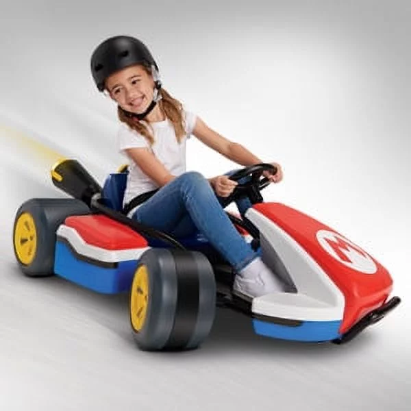 Nintendo Super Mario Kart 24V Battery Operated 3-Speed Drifting Ride-on, 8 mph, for a Child Ages 3-8