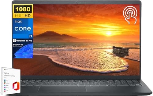 Dell Newest Inspiron 15 3530 15.6” FHD Touchscreen Laptop, with Microsoft Office Lifetime License,13th Gen Intel Core i7-1355U Up to 5.0 GHz, Wi-Fi 6, Webcam, HDMI, Windows 11 Pro