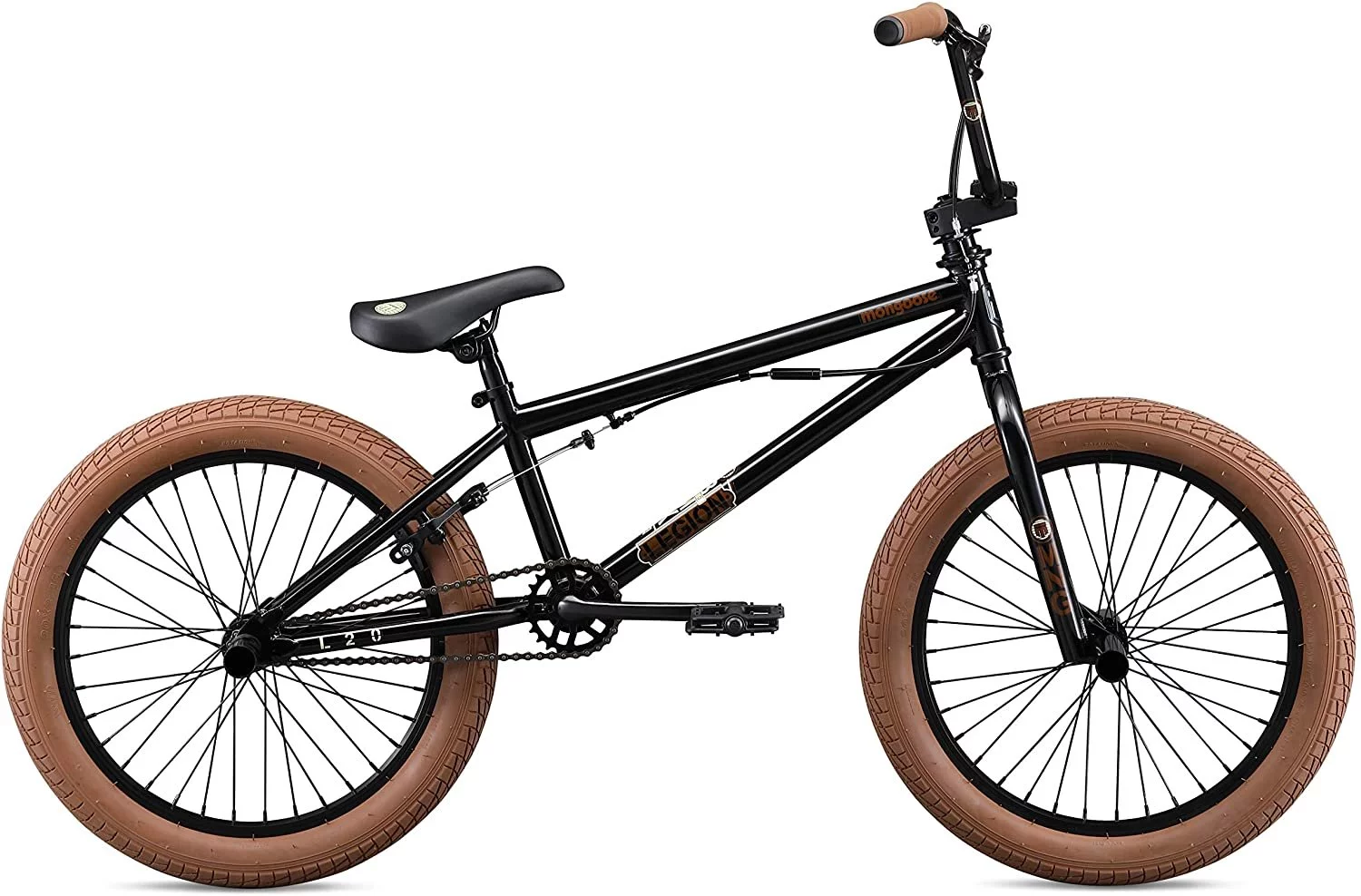 Mongoose Legion L20 Freestyle BMX Bike Line for Beginner-Level to Advanced Riders, Steel Frame, 20-Inch Wheels, Black