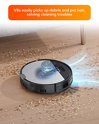 ILIFE A12 Pro Robot Vacuum and Mop Combo, Self Emptying Station for 60 Days, LiDAR Navigation, Home Mapping, No-Go Zones, 2.4G WiFi/App/Alexa/Remote Control, for Hard Floors, 110V