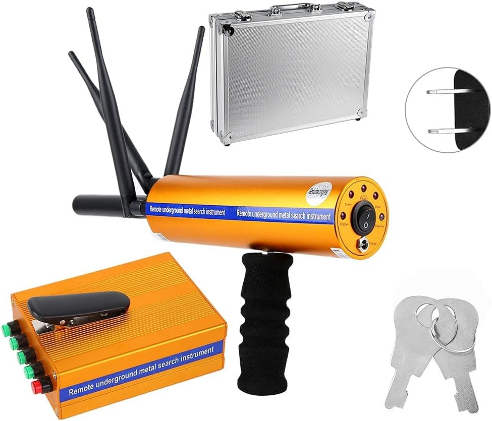 Metal Detector, 100-240V 1400Meters Treasure Scanner, Underground Metal Detector Locator for Gold/Silver/Copper/Precious Stones(US Plug)