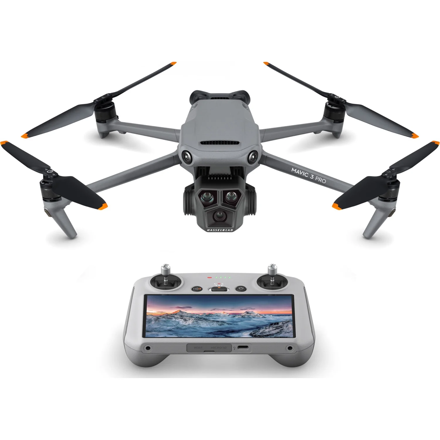 DJI Mavic 3 Pro with DJI RC (Screen Remote Controller), Flagship Triple-Camera Drone with 4/3 CMOS Hasselblad Camera, 43-Min Flight Time, and 15km HD Video Transmission - (Open Box) - Curated Treasures Market