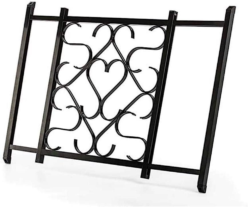 Camco Adjustable Screen Door Deluxe Grille - Protects RV Door Screen and Prevents Damage, Adjusts From 20" - 32", Installation Hardware Included - Black (43993) Pack of 2