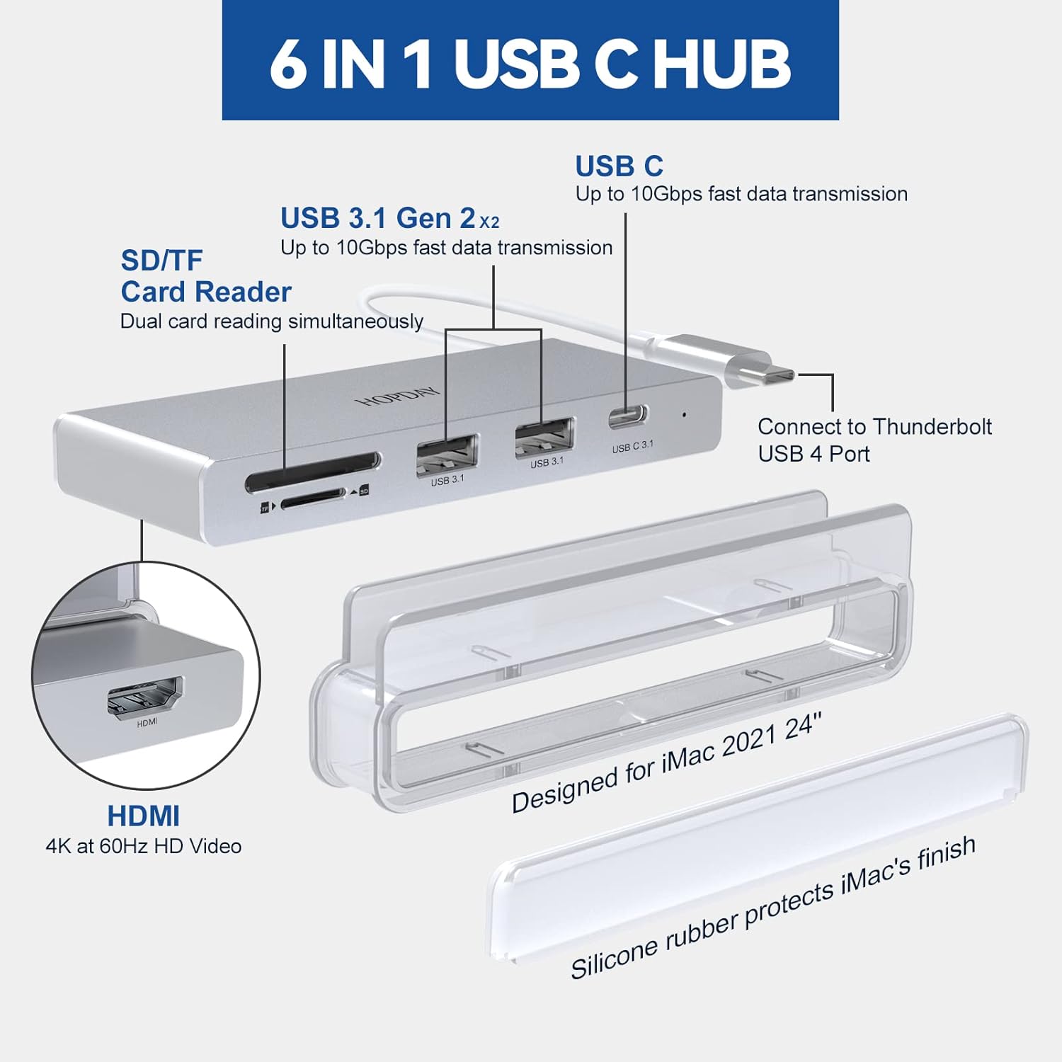 USB C Hub, MacBook Pro Docking Station 9 in 2 USB C Adapter Triple Display with 4K HDMI for MacBook Pro Air Dongle Accessories (100W PD, USB 3.0 SD/TF Card Reader 3.5mm Audio)