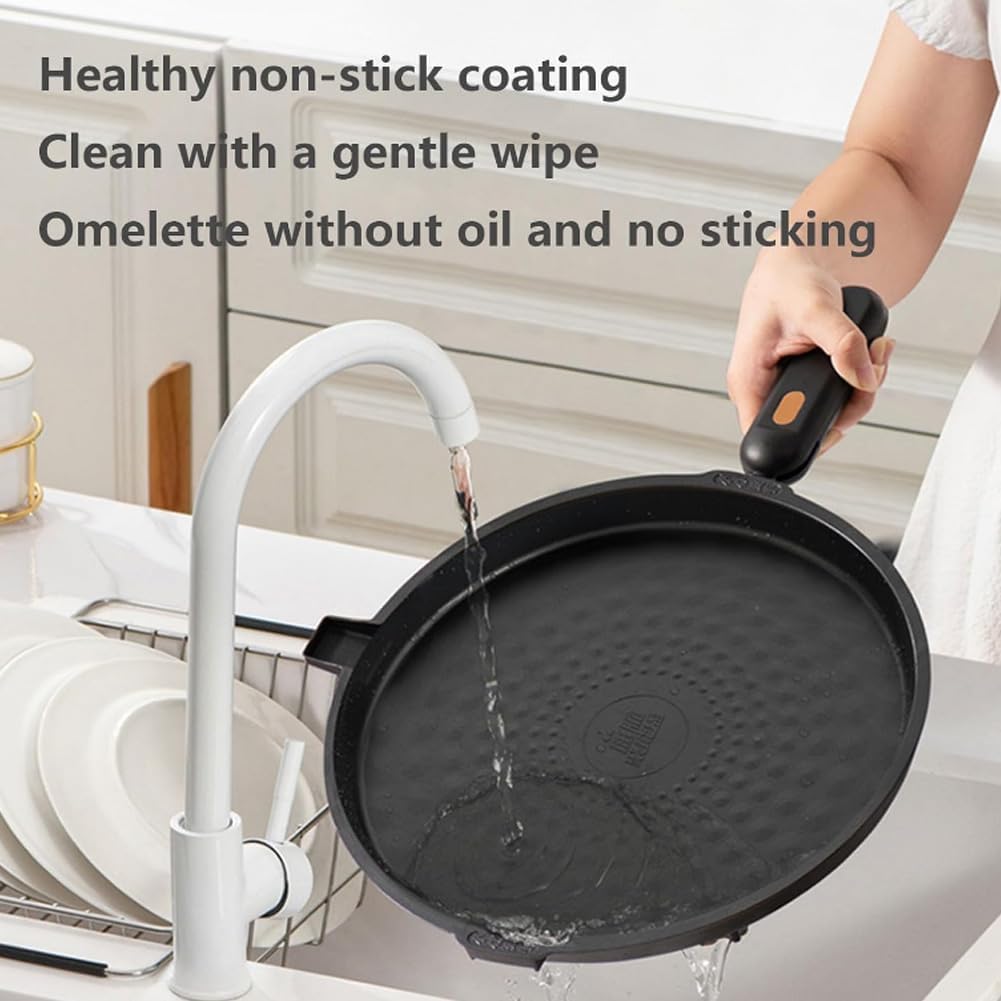 Multifunctional Double-Sided Griddle, 1600W Electric Pancake Maker, Double-sided Heating Griddle Make Crepe Burger Flatbread Omelette, Integrated Heating Tube, Double Plate Removable