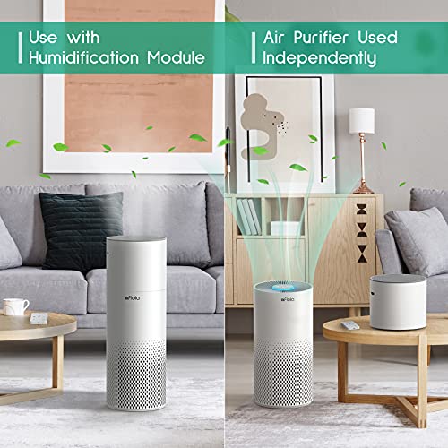 Afloia Air Purifier And Humidifier Combo For Home, 22Db| 7 Colors Night Air Purifiers 2 In 1 With Remote Control, Quiet Air Cleaner Removing 99.99% Smokers Odor And Pollen For Bedroom