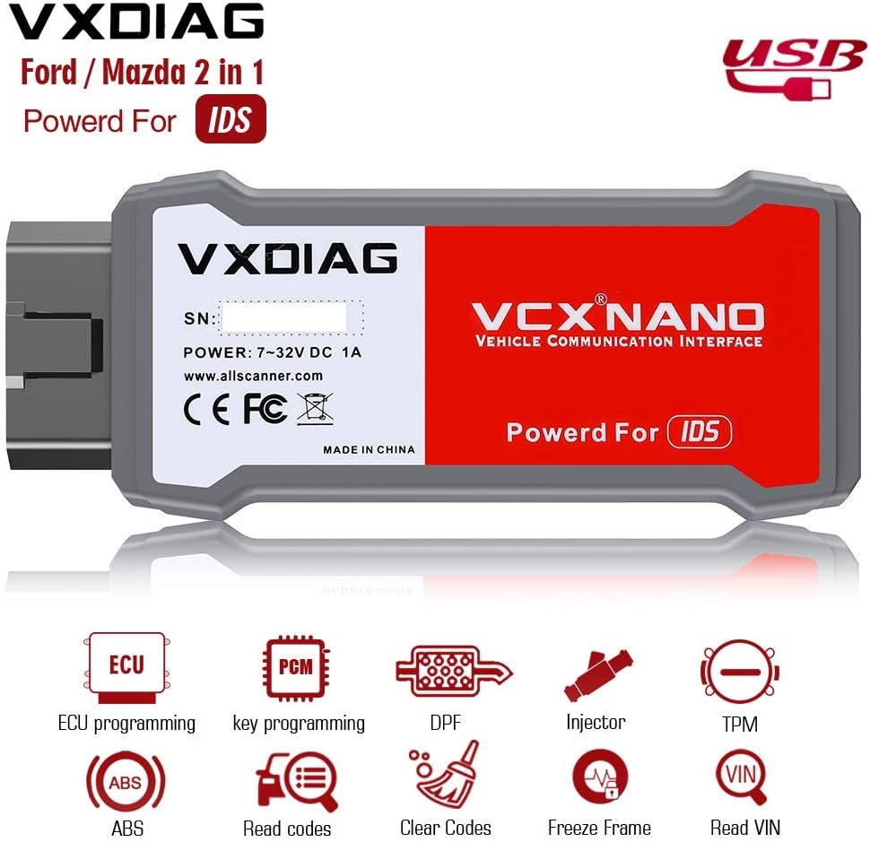 VXDIAG VCX Nano Compatible for Ford/Mazda 2 in 1 Diagnostic and Programming Tool