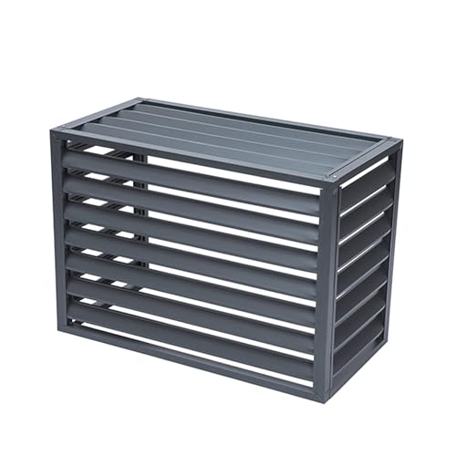 ZQKJLH Heavy Duty Air Conditioner Cover Outdoor Privacy Fence Screen Trash Can Enclosure Aluminum Window Protective AC Heat Pumps Rack Dustproof Condensing Unit Flower Stand Garden Fence