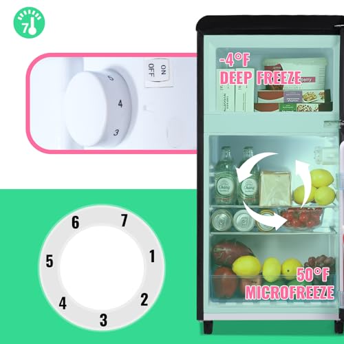 DEMULLER Fridge with 2 Door Refrigerator with Freezer