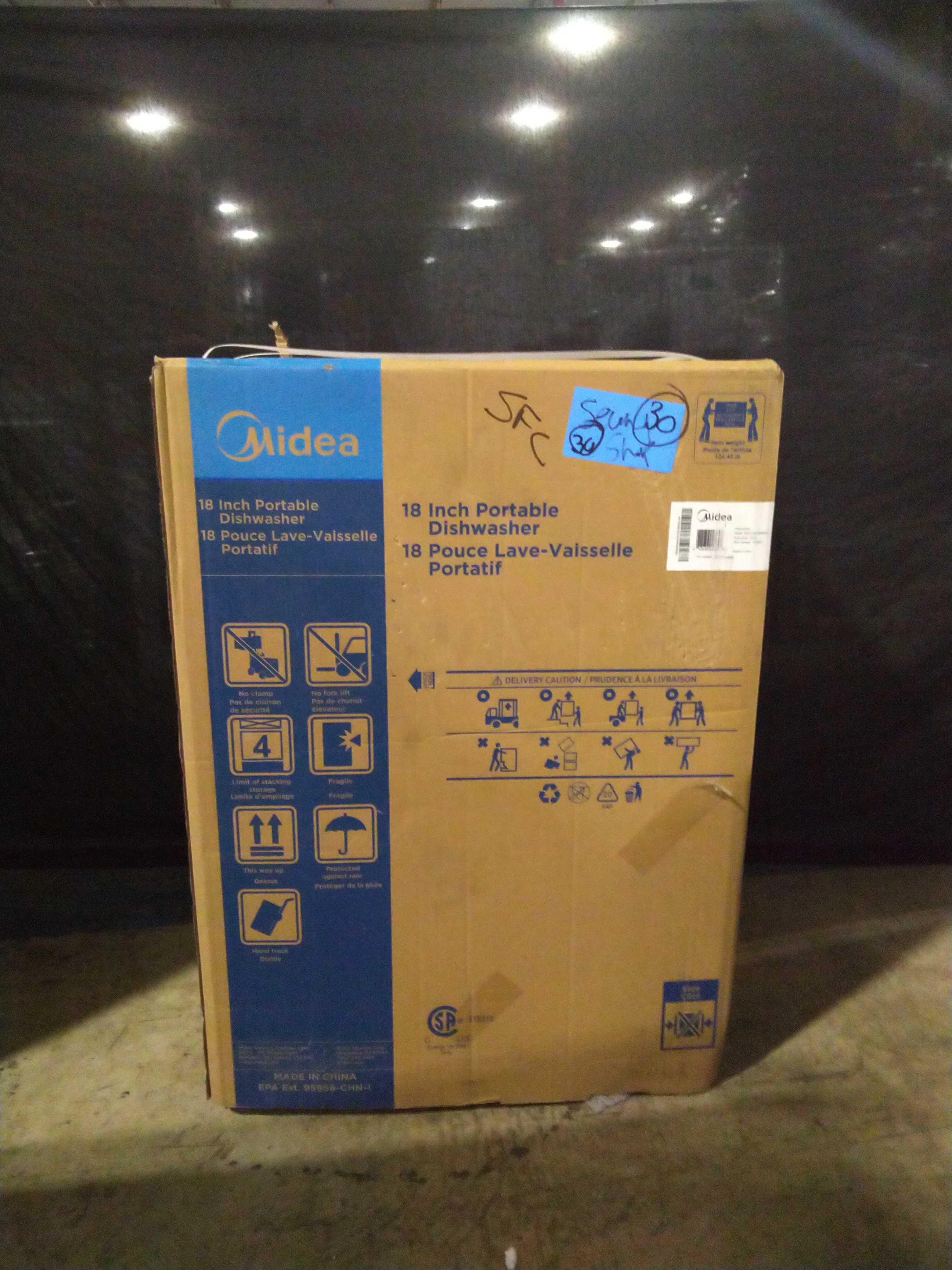 MIDEA 18 IN WHITE PORTABLE DISHWASHER - MDP18B10AWWC