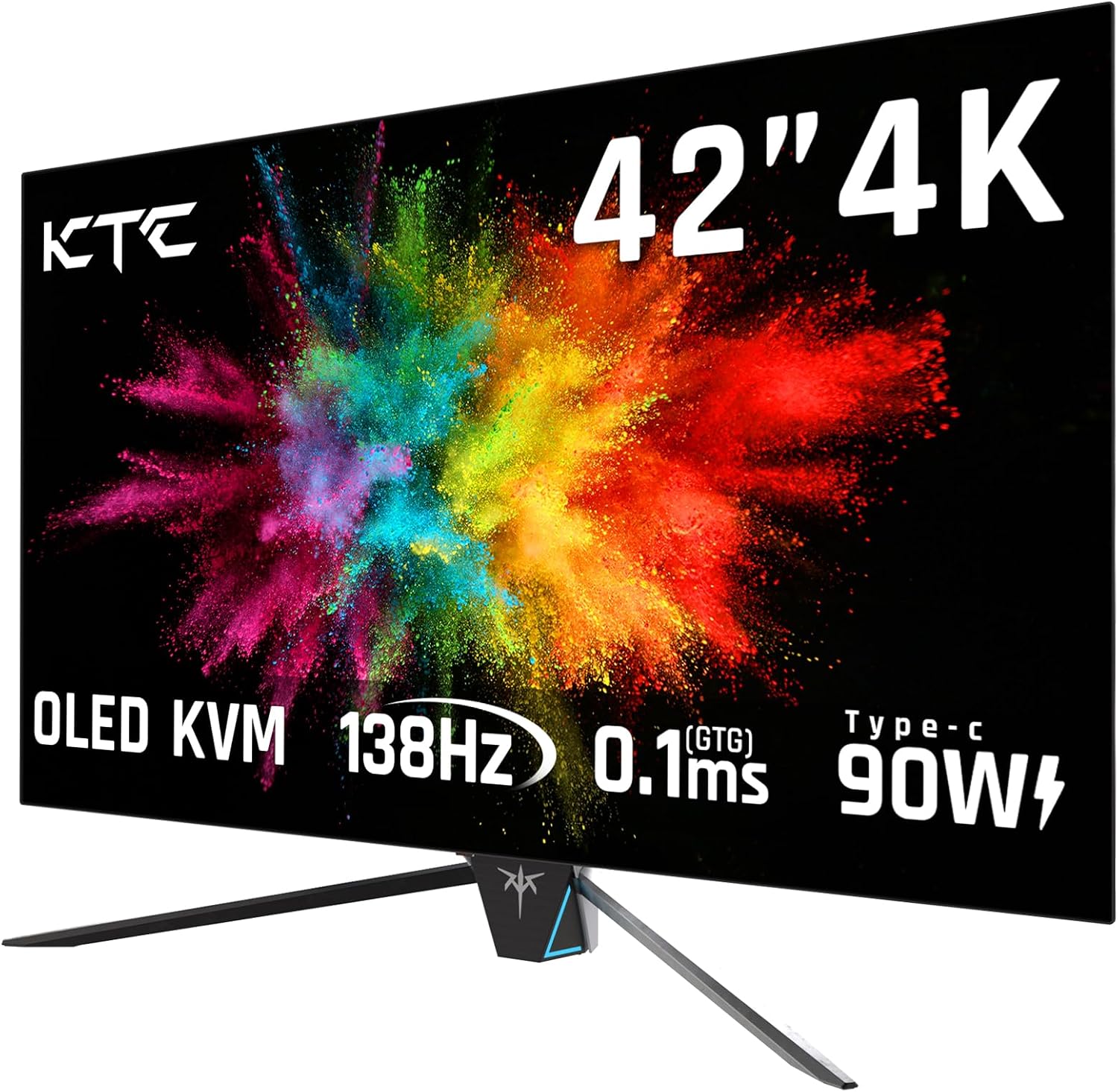 KTC 42" 4K OLED Gaming Monitor, 138Hz, 0.1ms(GTG), Built-in Speakers, 90W USB Type-C Charging, Anti-Reflection Panel, Remote,4-Side Bezeless,VESA,Ideal for Gamers & Home Entertainment