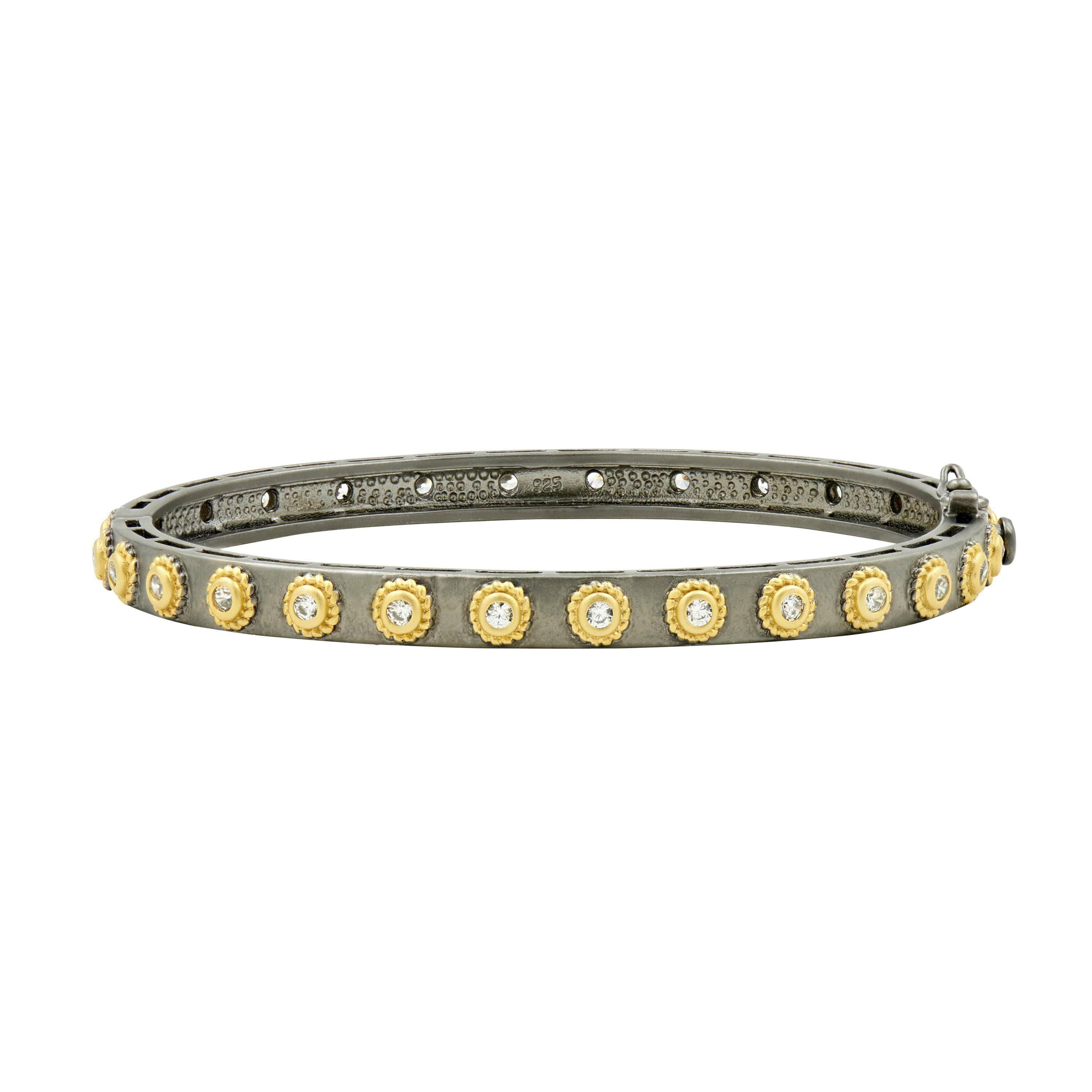 Freida Rothman - Signature Studded Eternity Hinge Bangle