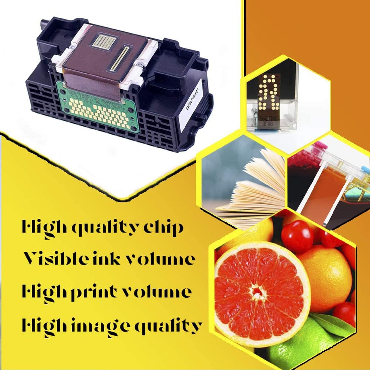 AceInk QY6-0083 Printhead Print Head Compatible with MG6310 MG6320 MG6350 MG6380 MG7120 MG7150 MG7180 iP8720 iP8750 iP8780 MG7140 MG7550 Printer Pack of 2