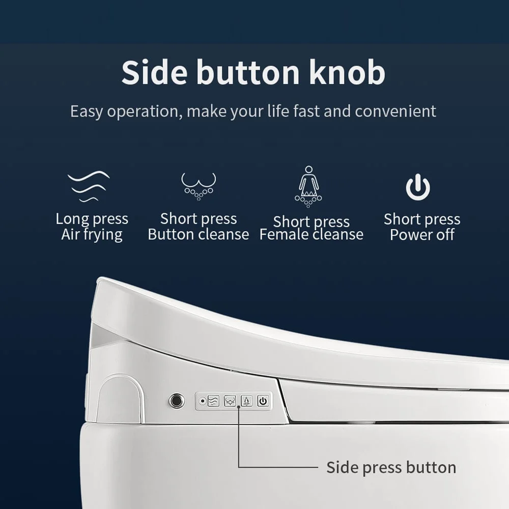Homary Small Size Smart Toilet One-Piece Elongated Floor Mounted Automatic Toilet Self-Clean