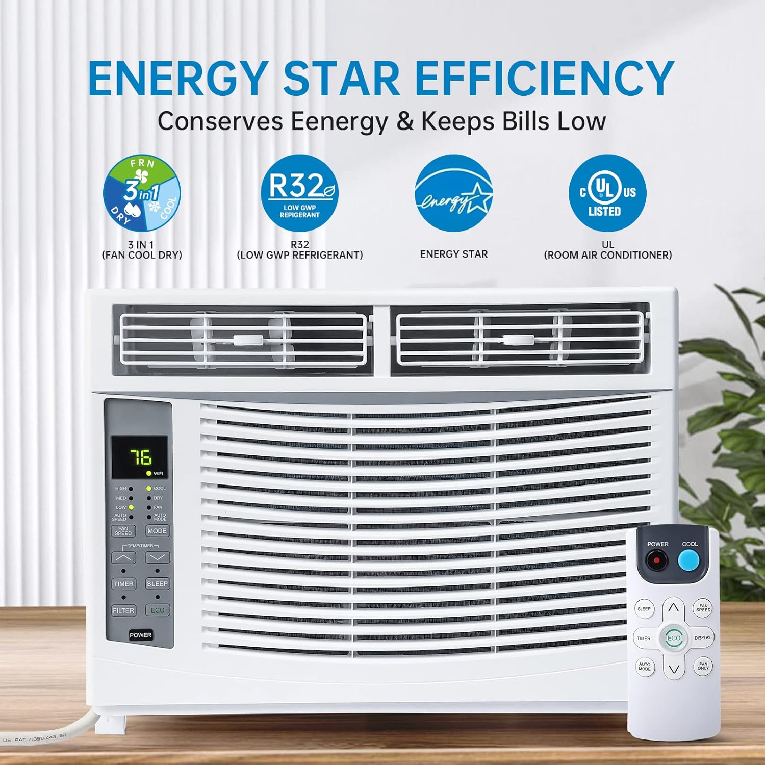 6,000 BTU Inverter AC Window Air Conditioner, White