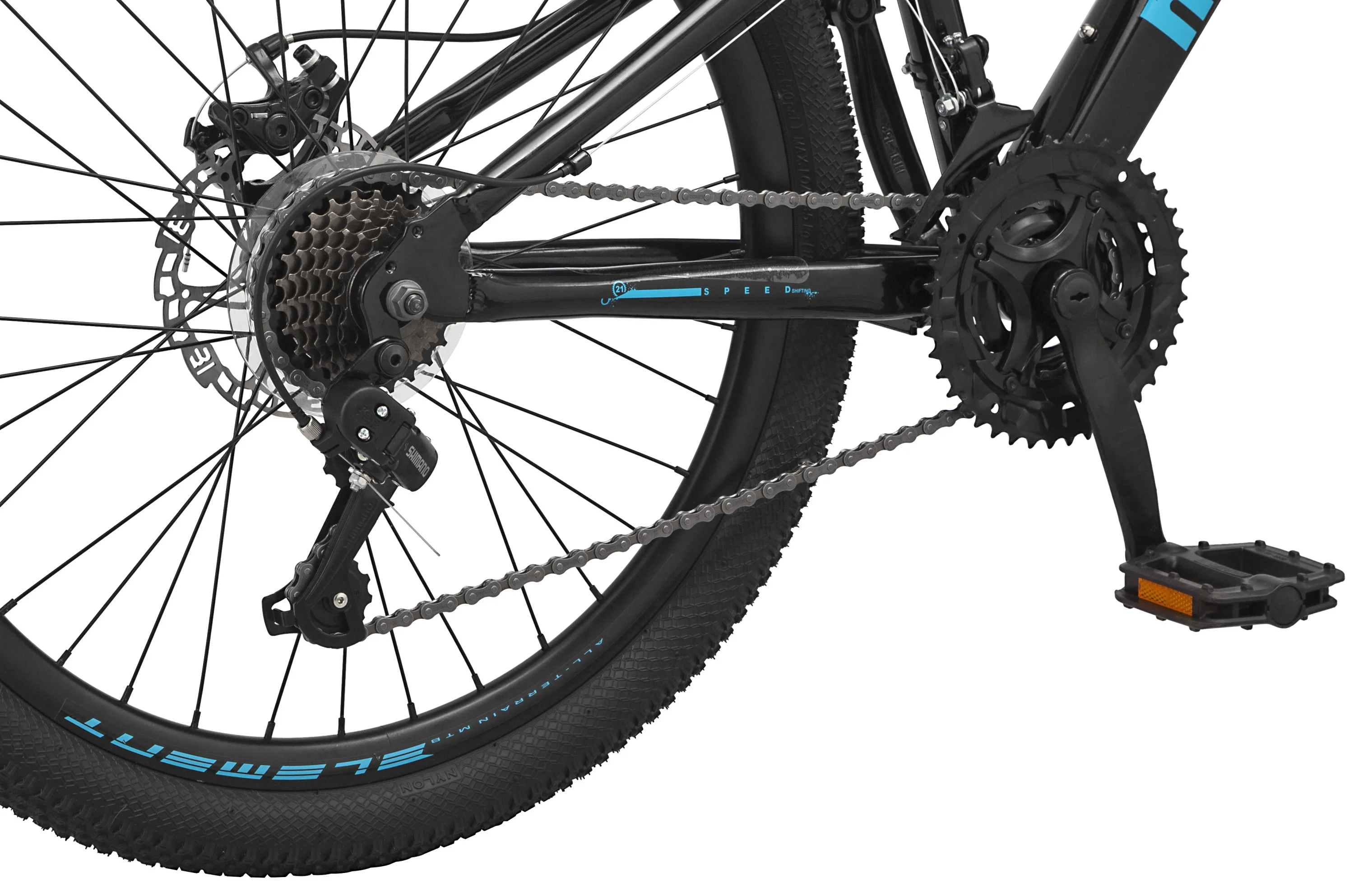 Mongoose 24-in. Durham Unisex Mountain Bike, Black, 21 Speeds