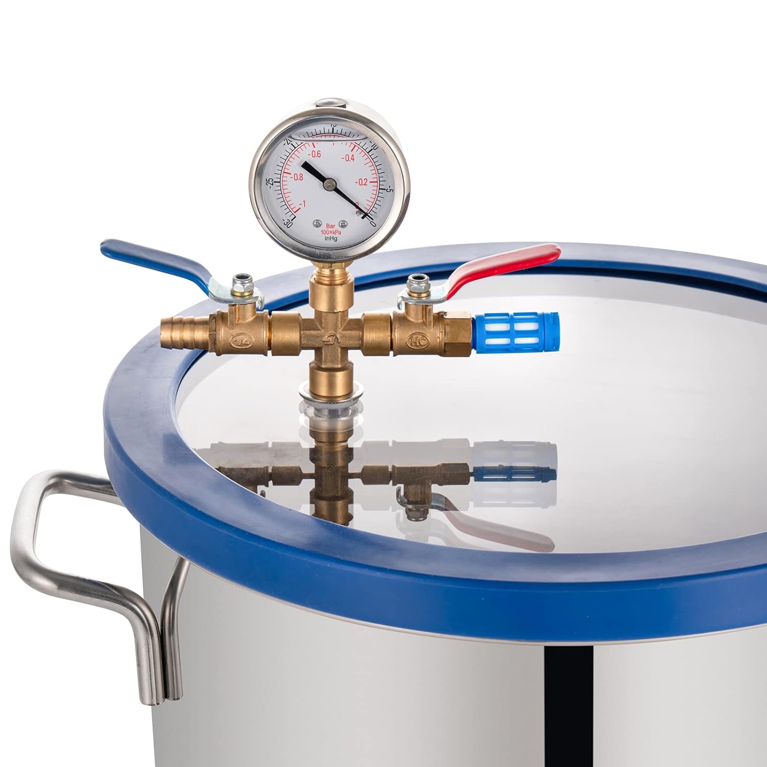 3 Gallon Vacuum Chamber with Pump, Stainless Steel Vacuum Degassing Chamber Kit, Degassing Chamber Kit with 4CFM 1/3HP Single Stage Vacuum Pump & Oil Not for Wood Stabilizing