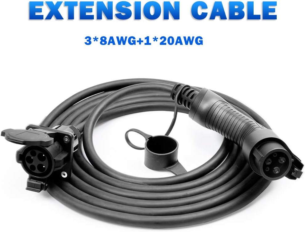 Morec J1772 Extension Cable, 40Amp 20ft EV Extension Cord for EV Charging Stations