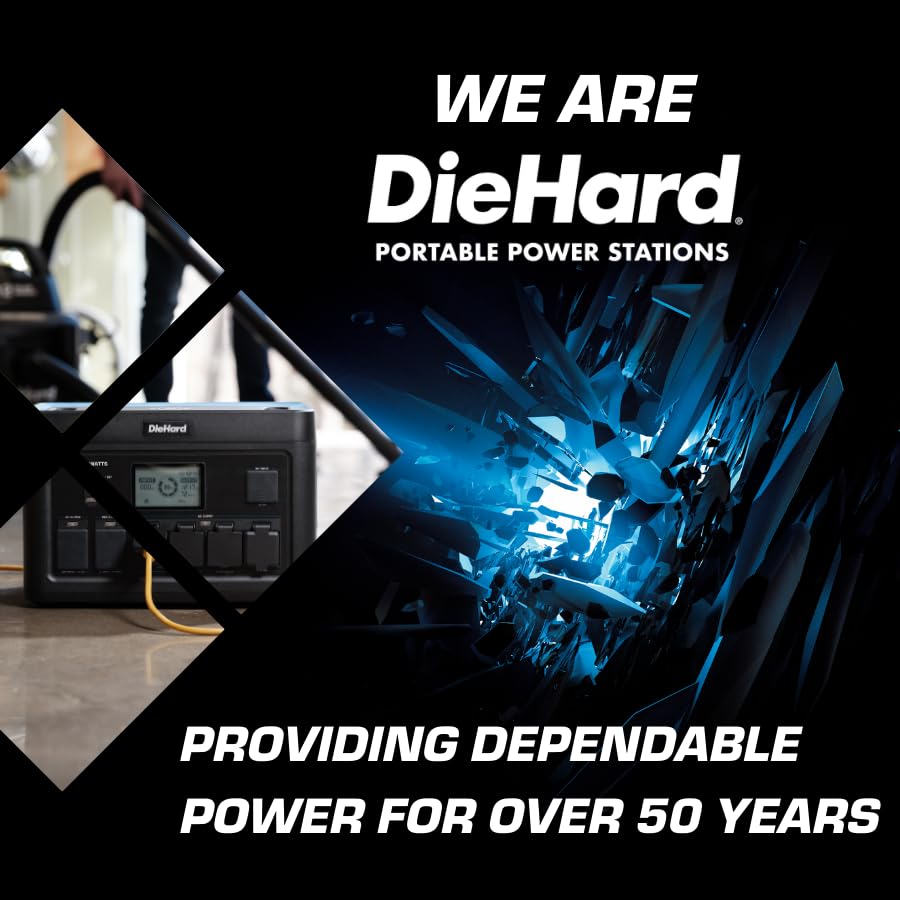 DieHard Portable Power Station 300-Watt (600-Watt Peak) - Quiet, Lightweight Solution for Home Backup, Weather Emergencies, Outdoor Recreation, Jobsite and more