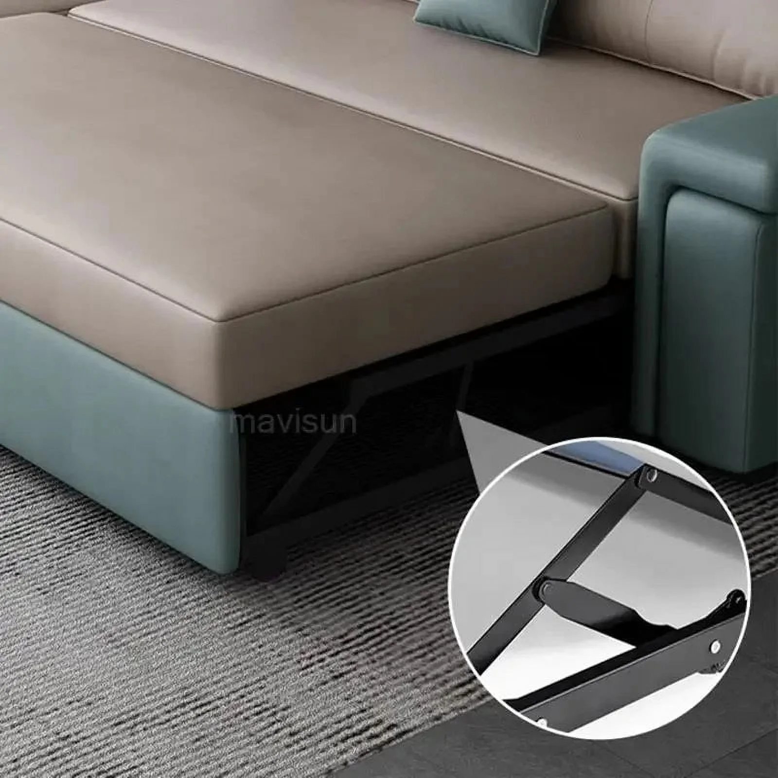 Modern Multifunctional Technology Cloth Sofa Bed Living Room Small Apartment Storage Folding Sofa Chaise Smart Home Furniture