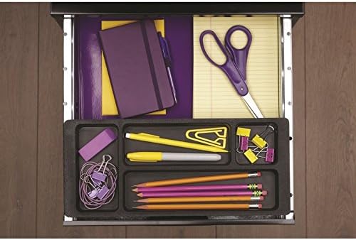 Space Solutions 3 Drawer Metal File Cabinet with Pencil Drawer Black