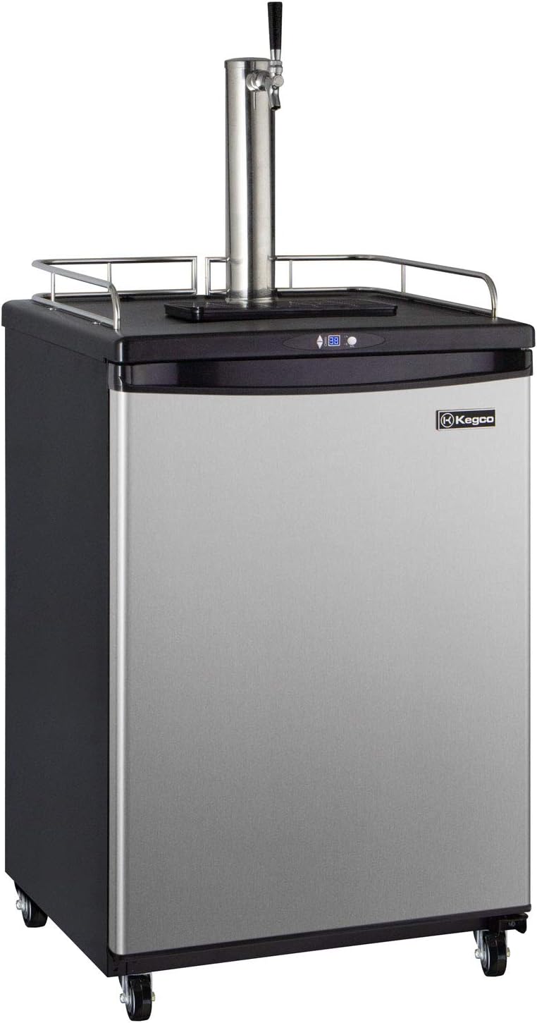 Kegco Kegerator, Single Tap, Stainless Steel