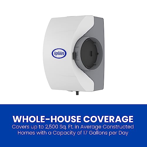 AprilAire 400 Whole-House Humidifier, Automatic Water Saver Furnace Humidifier, Large Capacity Whole-House Humidifier for Homes up to 5,000 Sq. Ft., White