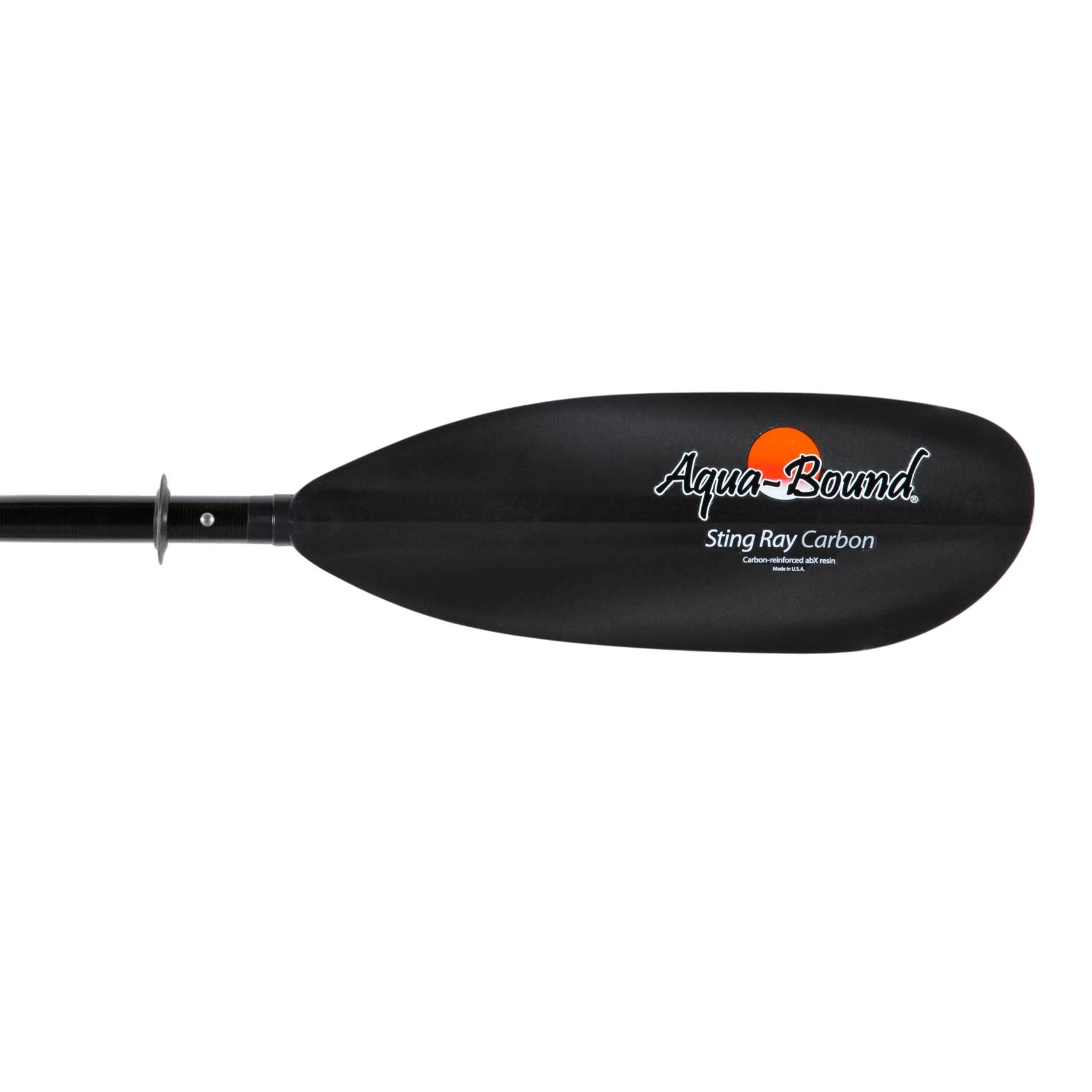 Aqua-Bound Sting Ray Carbon Kayak Paddle, 4-Piece, Snap-Button - Black