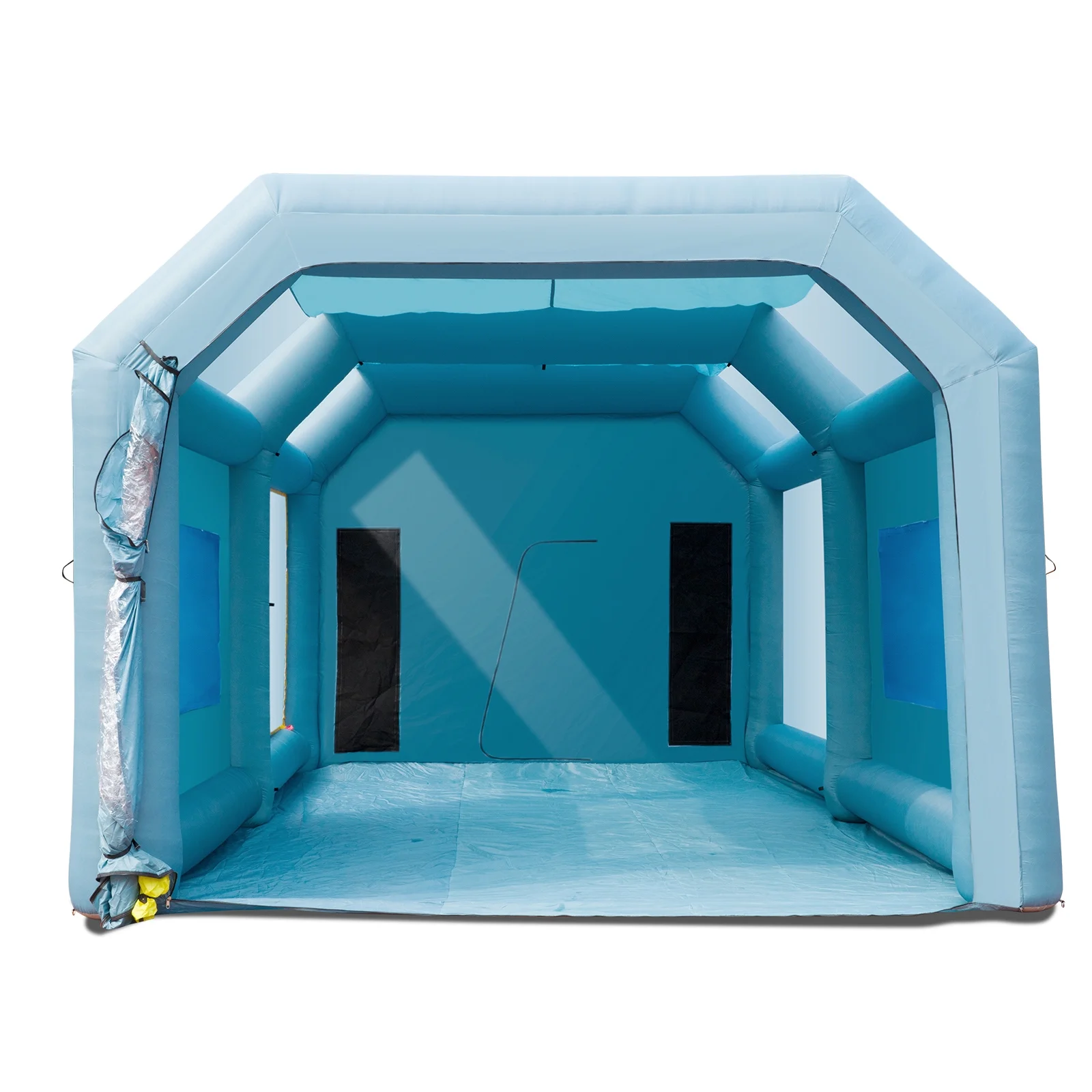 SKYSHALO Inflatable Paint Booth 26x15x11ft Inflatable Spray Booth Car Paint Tent with 750W+950W Filter System Blower