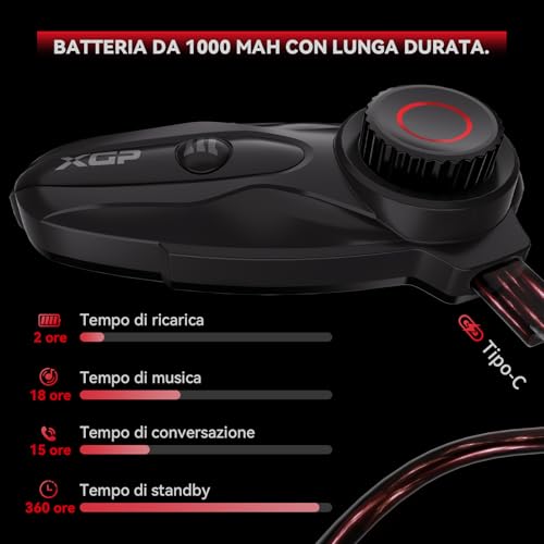 Motorcycle Bluetooth Headset V5.2 with Music Sharing, 2-Way Motorcycle Helmet Bluetooth with IP67 Waterproof, Motorcycle Communication Systems with Hi-FI Speakers for ATV/Snowmobile/Ski, 2 Pack