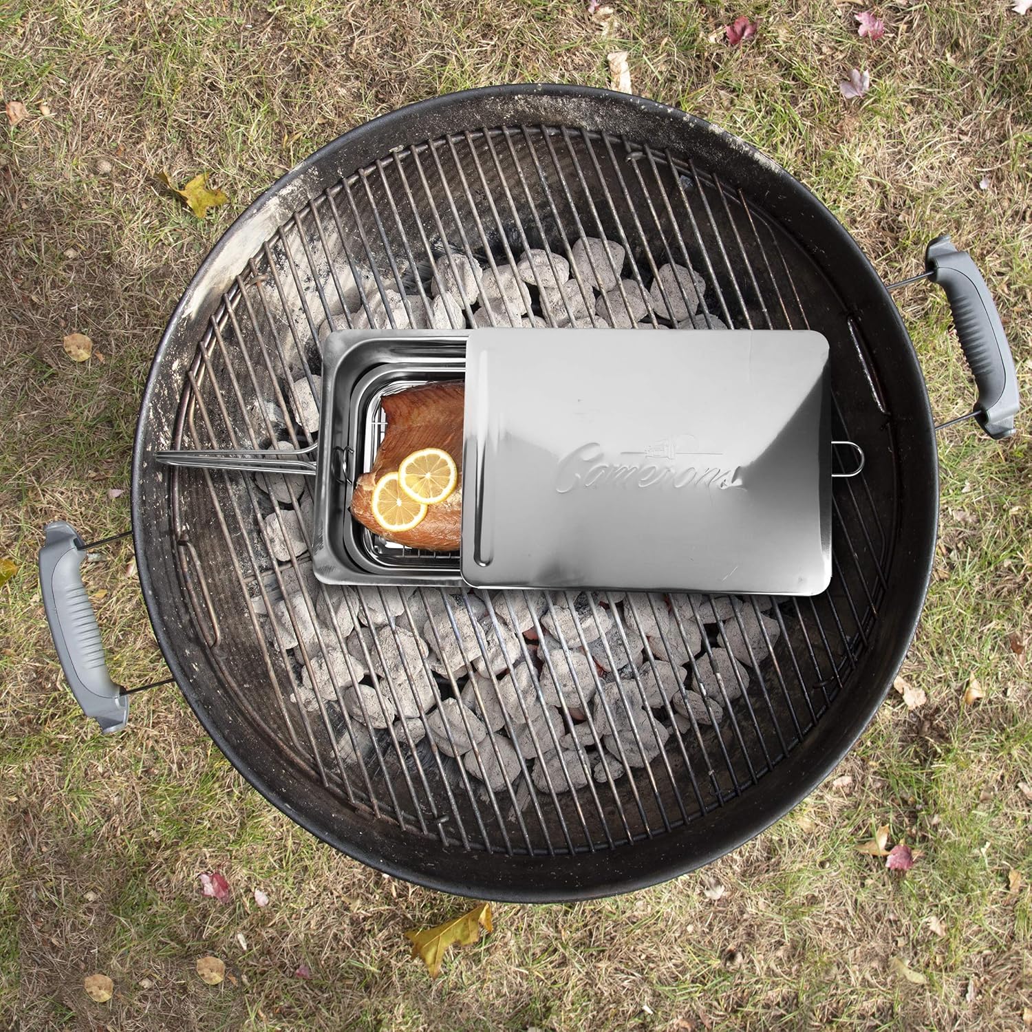 Camerons Large Stovetop Smoker w Wood Chips and Recipes - 11" x 15" x 3.5" Stainless Steel Smoker