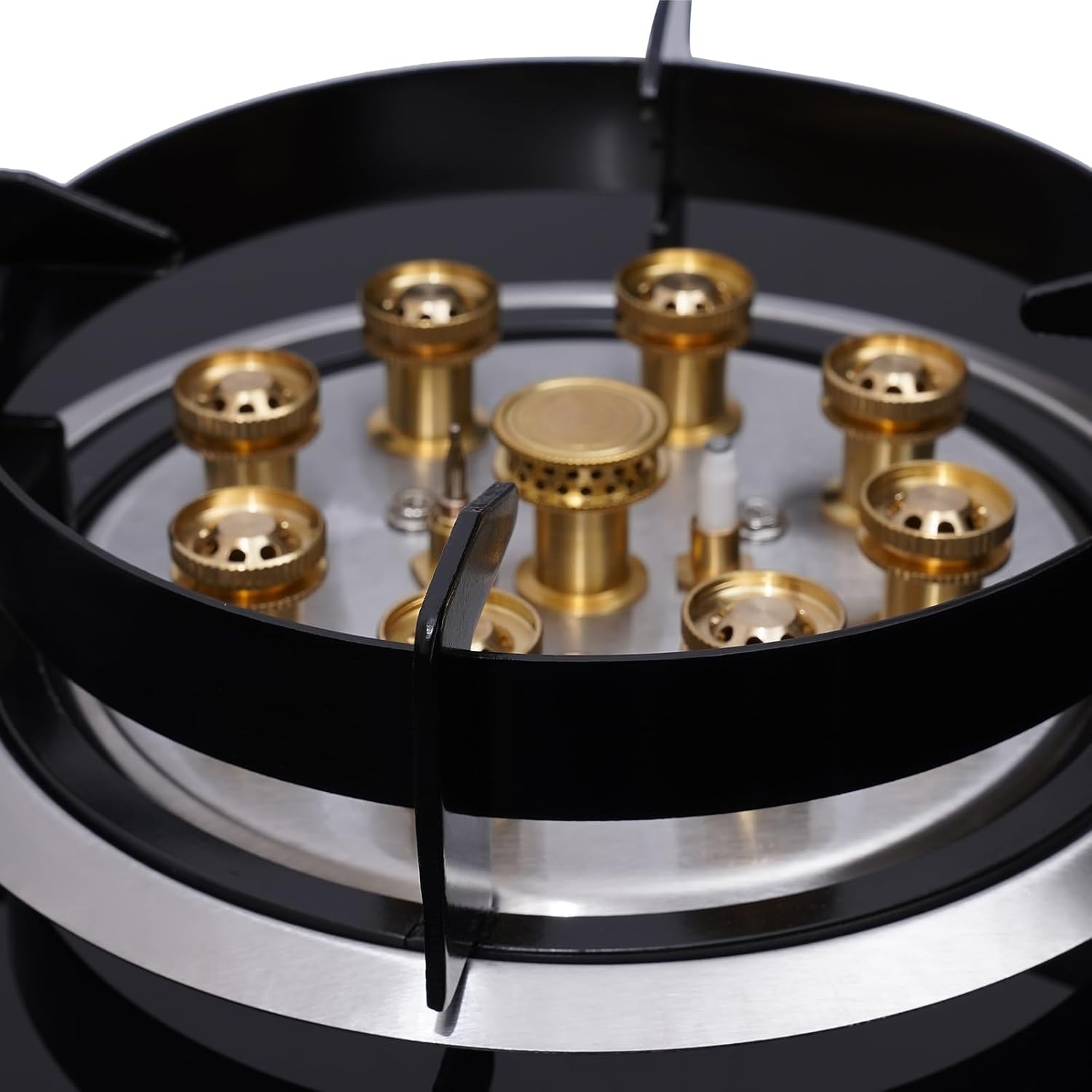 Gas Cooktop Stove Top 2-Burner, 2 Burners Built-In Gas Stove Top Tempered Glass Auto Ignition Natural Gas Cooker with 2 Metal Knob for Kitchen, RVs, Apartments