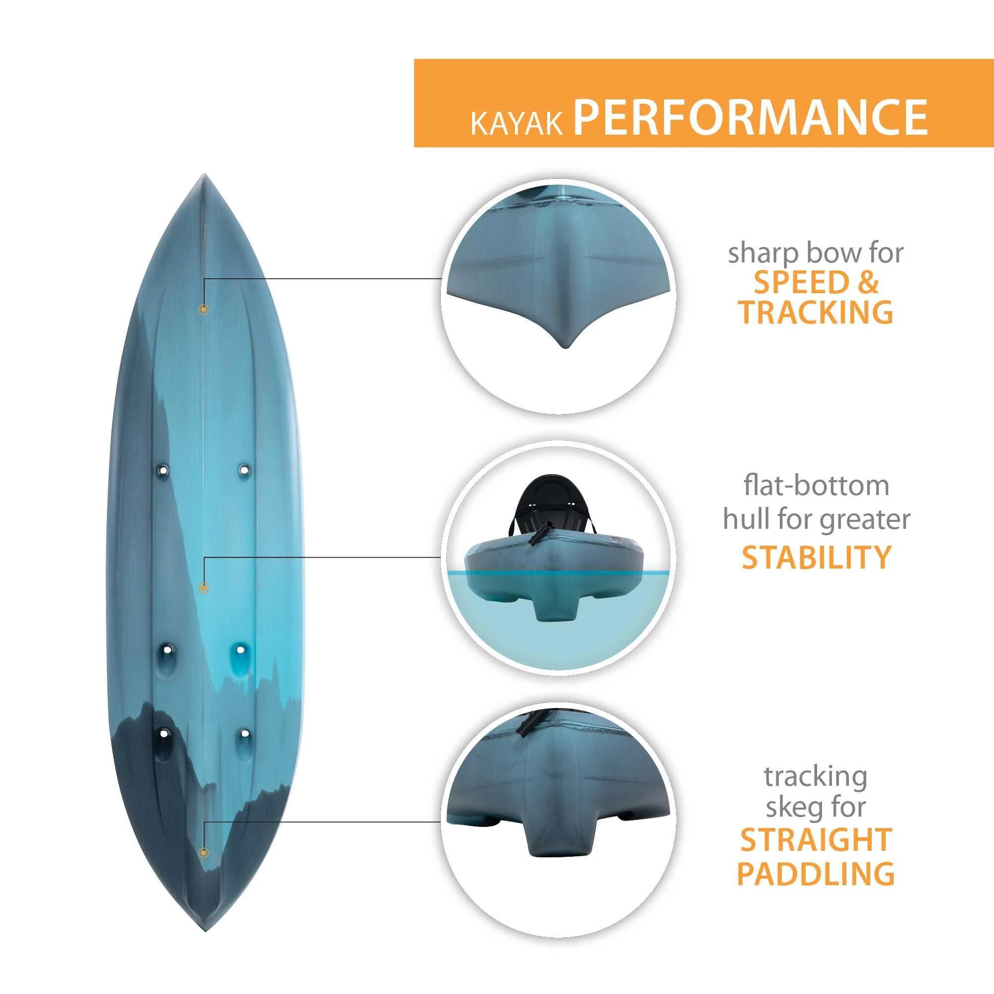 Lifetime Tamarack 100 Sit-On-Top Kayak (Paddle Included) - Arctic Fusion - 91139