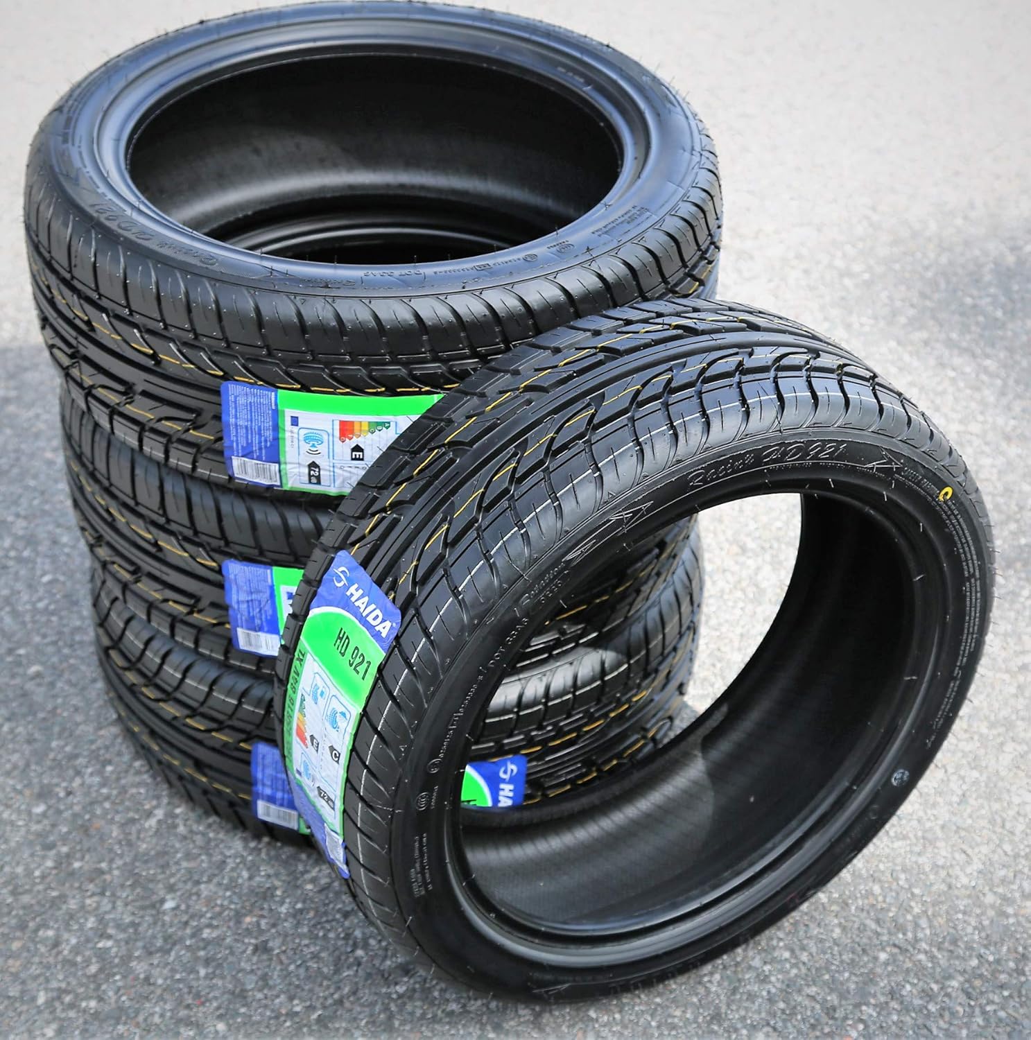 Set of 2 (TWO) Haida Racing HD921 Summer Performance Radial Tires-195/45R15 195/45/15 195/45-15 78V Load Range SL 4-Ply BSW Black Side Wall