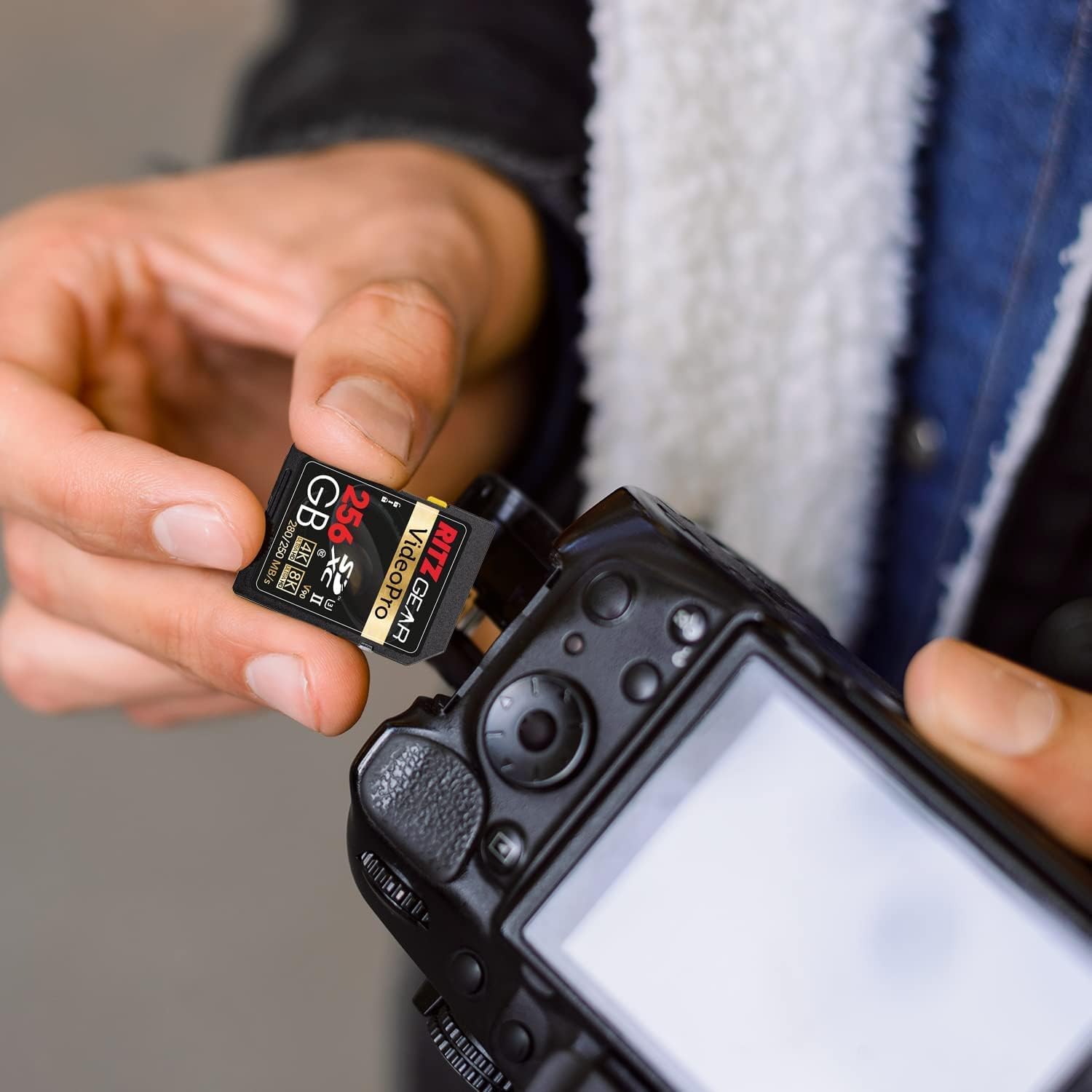Video Pro CFExpress Type B 256GB Card (1700/1100 R/W) Plus SD Card UHS-II 256GB SDXC Memory Card U3 V60 (R 265mb/s 120mb/s Write)
