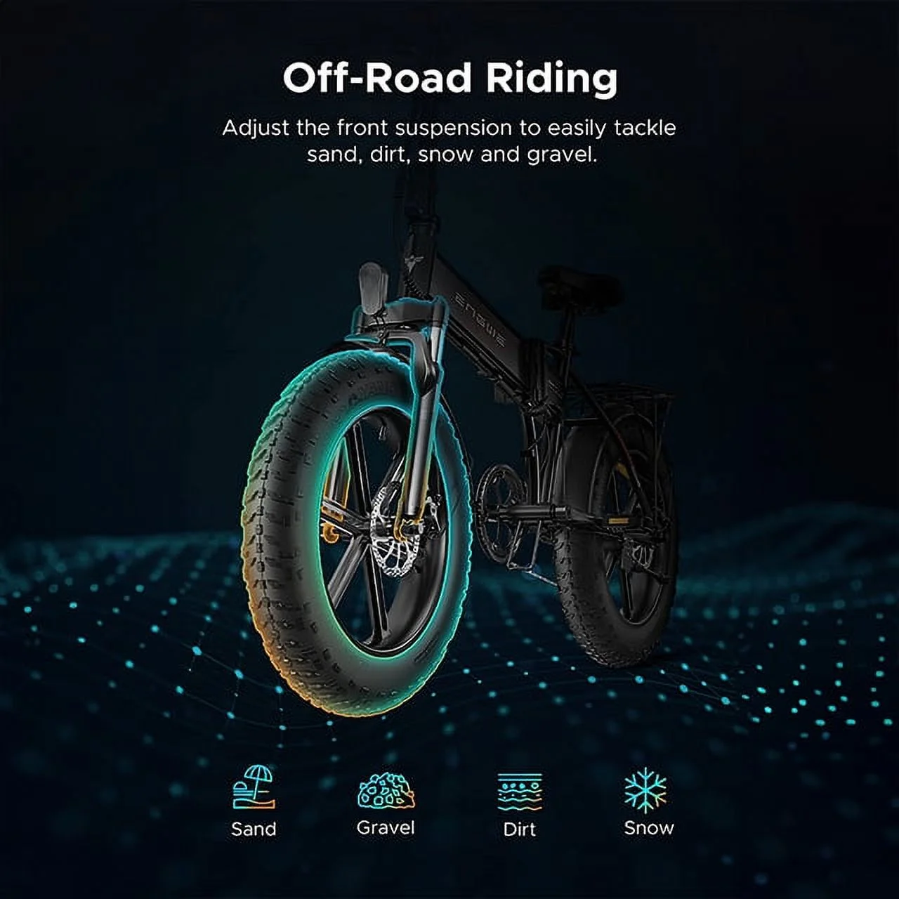 Engwe EP-2 Pro 750W Motor Folding Electric Bike for Adults,48V 13A Removable Battery,Black