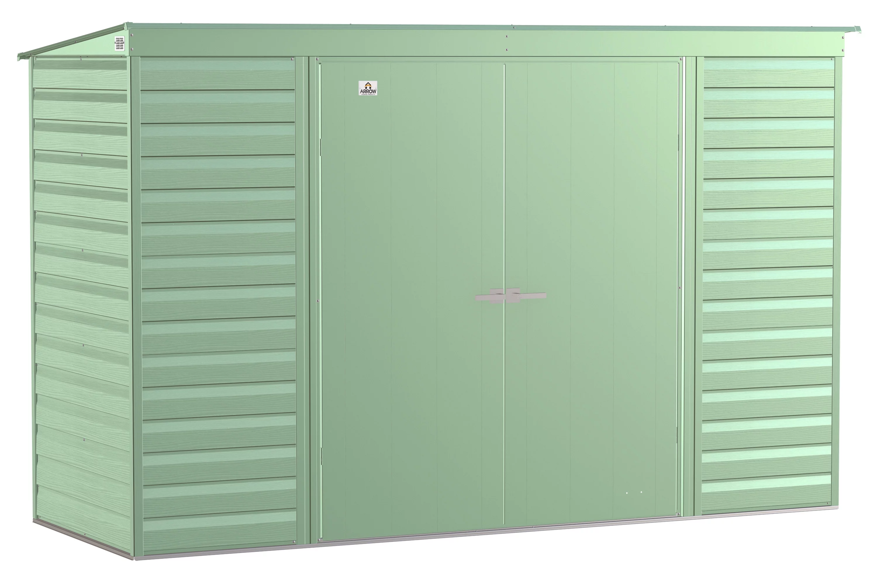 Arrow Select Steel Storage Shed, 10x4, Sage Green - Curated Treasures Market