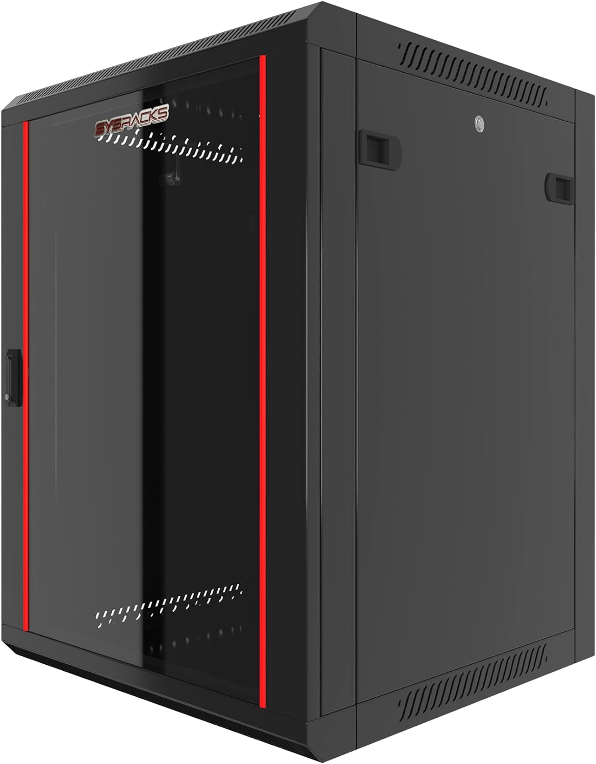 Wall Mount Server Rack Cabinet Locking Computer Cabinet Network Enclosure for Electronics Security Audio Video AV Equipment Data Rack 24-Inch Depth Server Cabinet (6U)