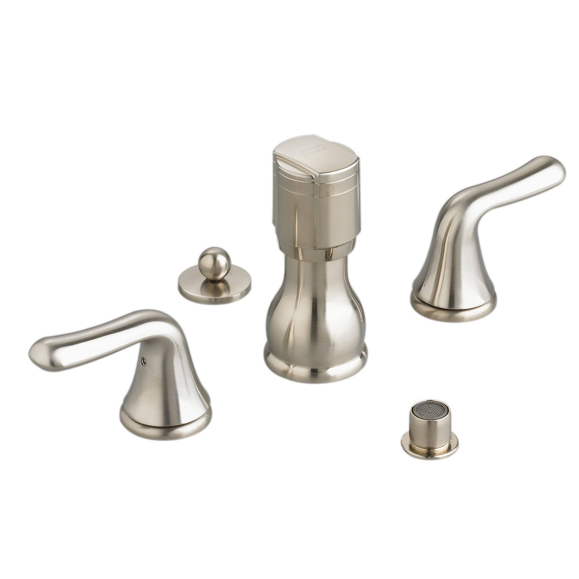 American Standard 3475.501.295 Colony 2 Handle Bidet Faucet in Satin Nickel with Vacuum Breaker