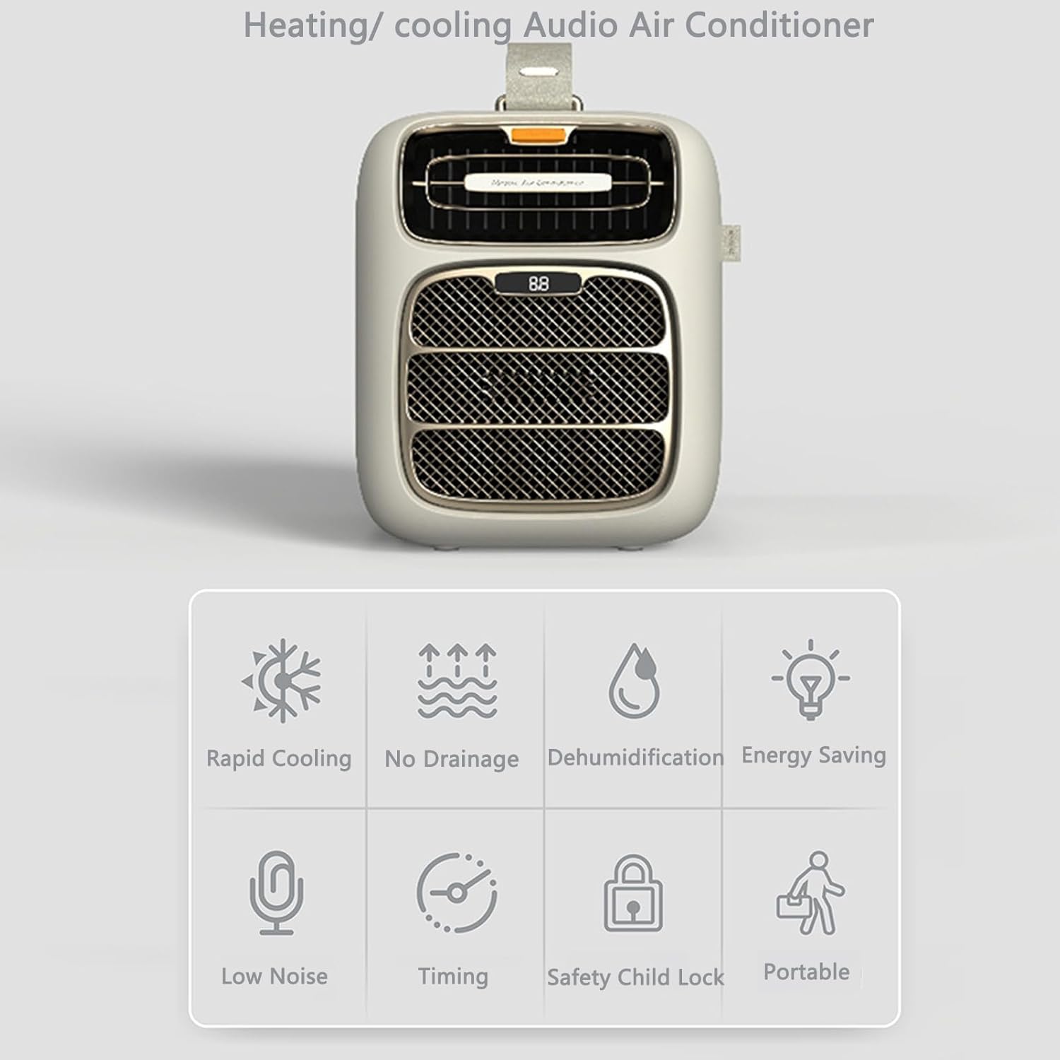 5121BTU Fast Cooling Outdoor Air Conditioner, Portable Ac Tent Air Conditioner,Cooling/Heating,12V/24V DC, 3 Wind Speeds，Dehumidification, timing,500W Low Power Consumption Camping Tent, RV