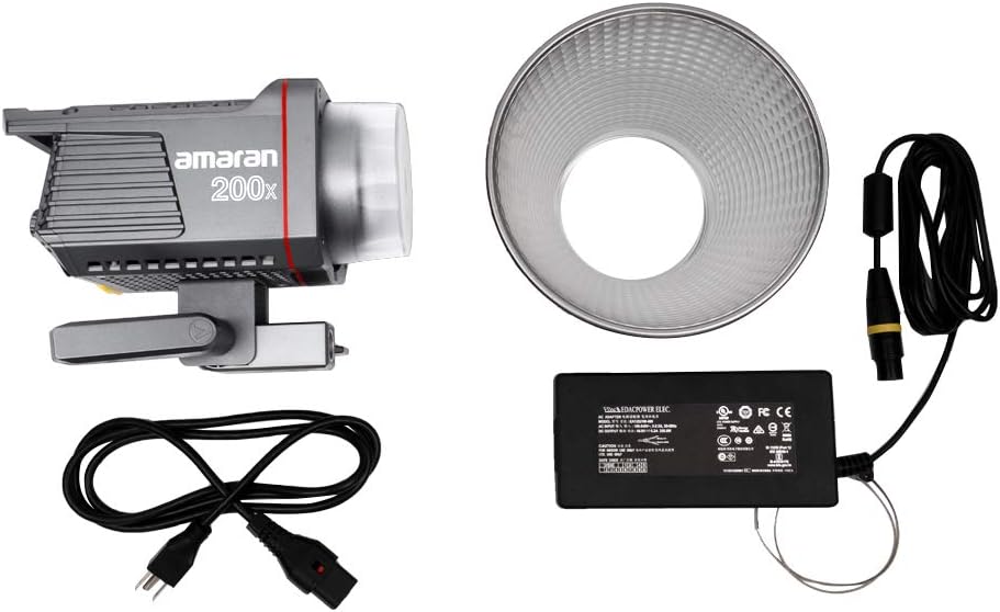 Aputure Amaran 200x Bi-Color LED Video Light, 250W 2700-6500k 51600lux@1m Bluetooth App Control 9 Built-in Lighting Effects DC/AC Power Supply