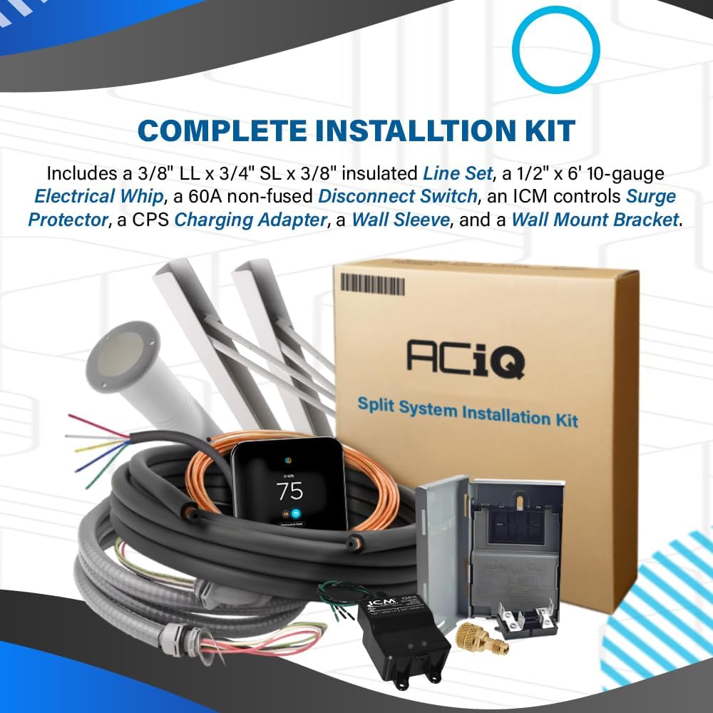 5 Tons 15.2 SEER2 Central Inverter Heat Pump System & 24.5" Multi-Positional Cased Evaporator Coil w/ 30' Install Kit | High Efficiency Heat Technology Compressor "NO HIGH GAS BILLS"