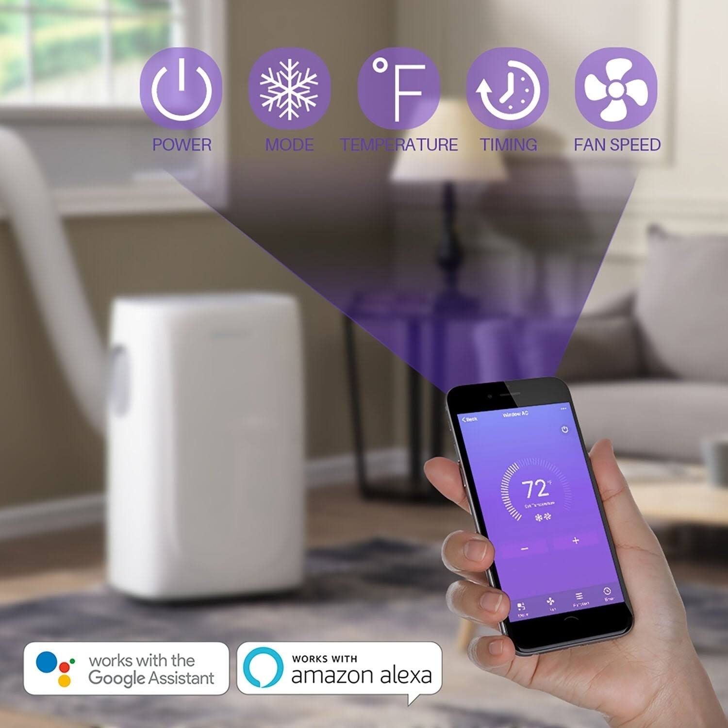 Emerson Quiet Kool Smart Portable Air Conditioner with Remote, Wi-Fi, and Voice Control for Rooms Up to 300-Sq. ft.