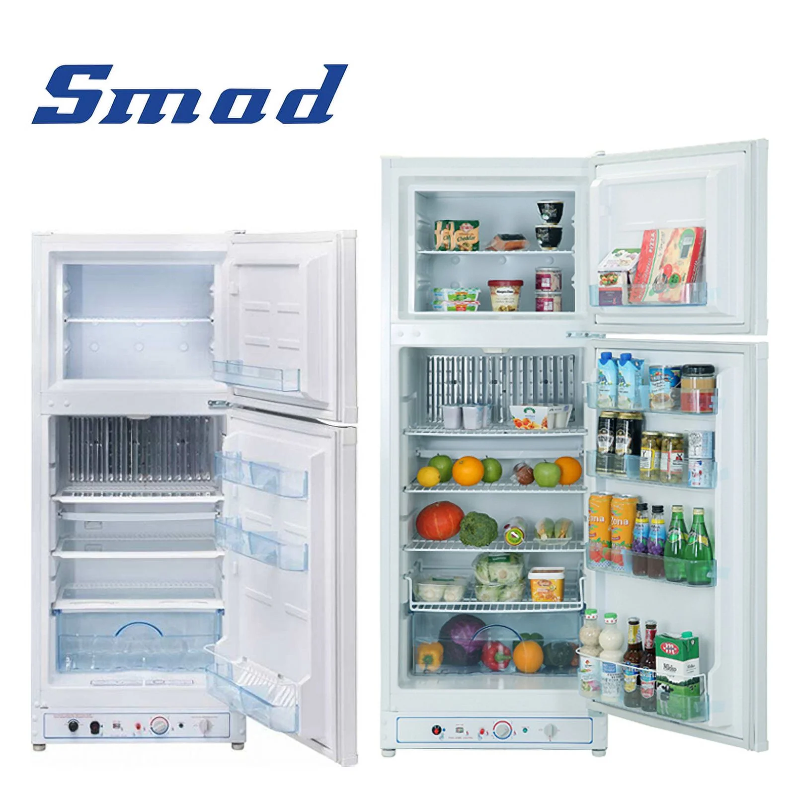 Smad Propane Gas Refrigerator with Freezer 6.5 Cu ft LPG Fridge for Cabin Camper RV Home 2 Way LPG/220V Refrigerator Gas Fridge Freezer Caravan Campervan Off Grid