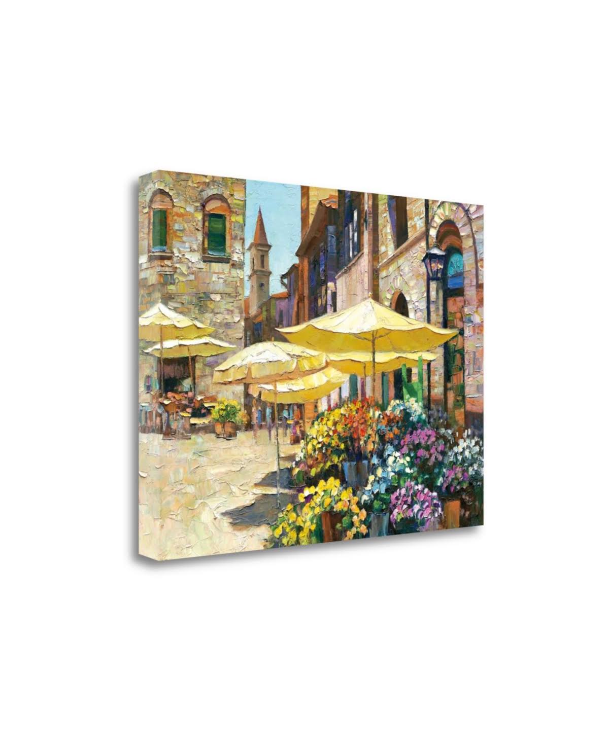 Tangletown Fine Art Siena Flower Market by Howard Behrens Canvas Art (38 in. W x 28 in. H (6 lbs.))